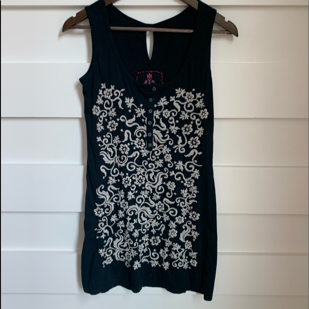 (Nwot) Johnny Was / Black Embroidered Tunic